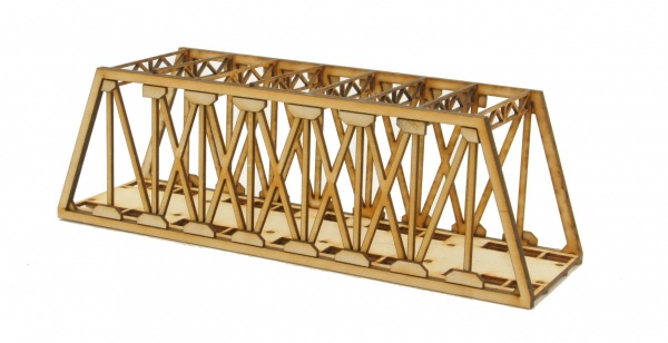 TT-BR006 Single Track Long Girder Rail Bridge TT:120 Model Laser Cut Kit